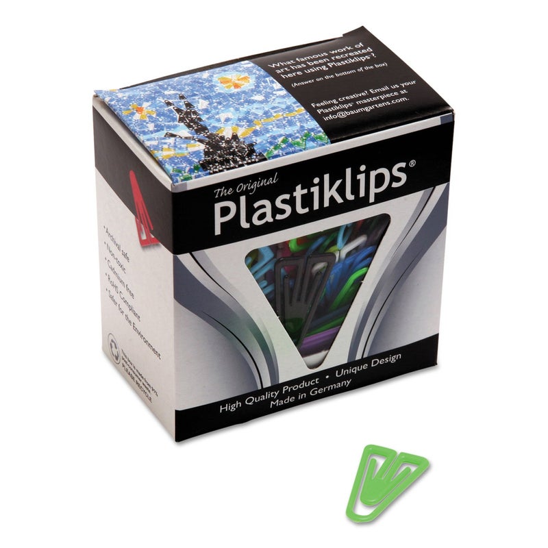 Baumgartens LP0600 Plastiklips Paper Clips, Large, Assorted Colors, 200/Box - Image 3